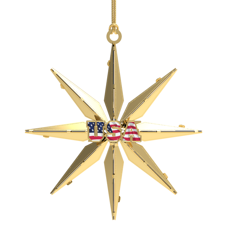 USA Star Christmas Ornament